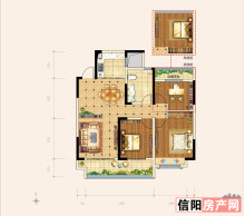 三室两厅一卫B-1户型